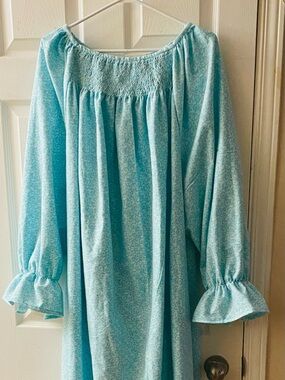 Smocked Flannel Nightgown